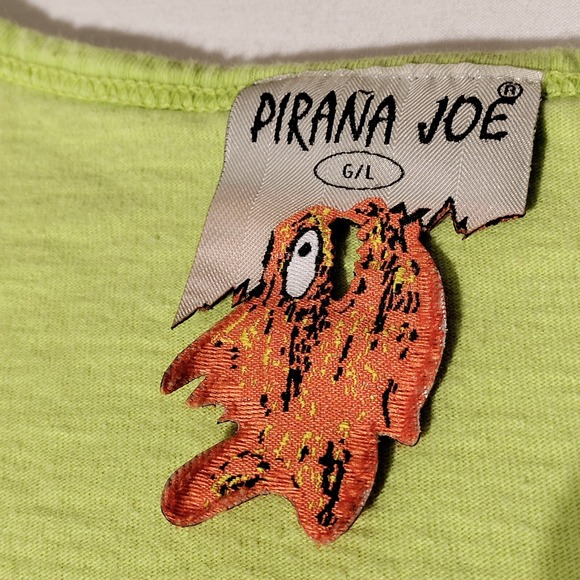 PIRANA JOE TANK TOP -- Green Bonaire Sz Large - Imperfect - Picture 16 of 16